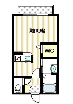 パールガーデン相模大野(ワンルーム/2階)の間取り写真