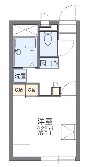 BROOK(1K/2階)の間取り写真
