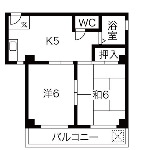 リアライズ門真(2DK/2階)の間取り写真