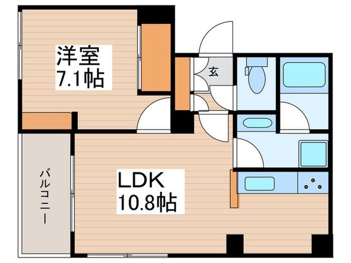 SAINT MORITZ(1LDK/2階)の間取り写真