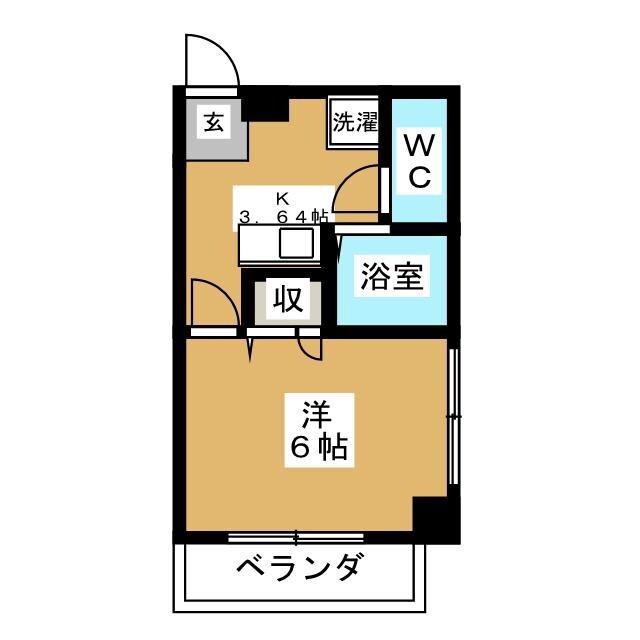 モンフェリーチェ(1K/2階)の間取り写真