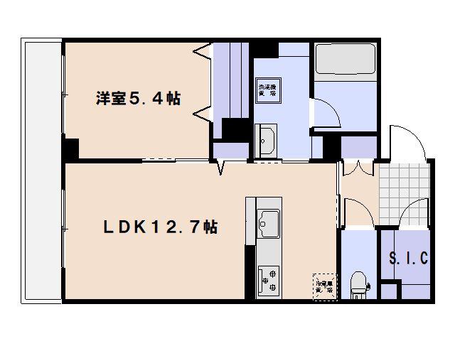 メルヴェーユY(1LDK/2階)の間取り写真