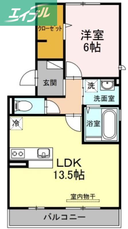 メゾンヴェール(1LDK/3階)の間取り写真
