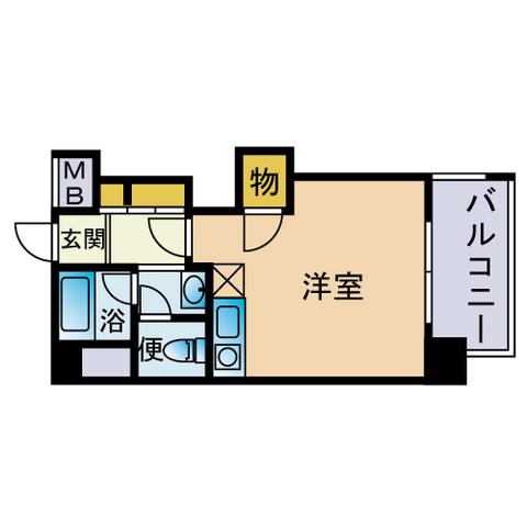 グレース高宮(ワンルーム/2階)の間取り写真