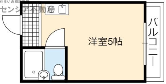 エクラ深江橋(ワンルーム/2階)の間取り写真