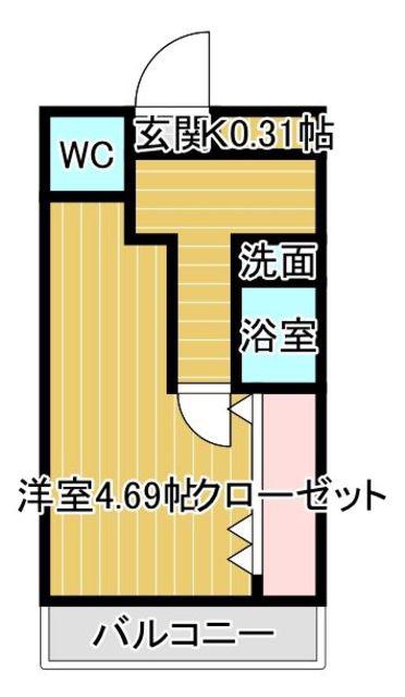リビエール周船寺(2K/3階)の間取り写真