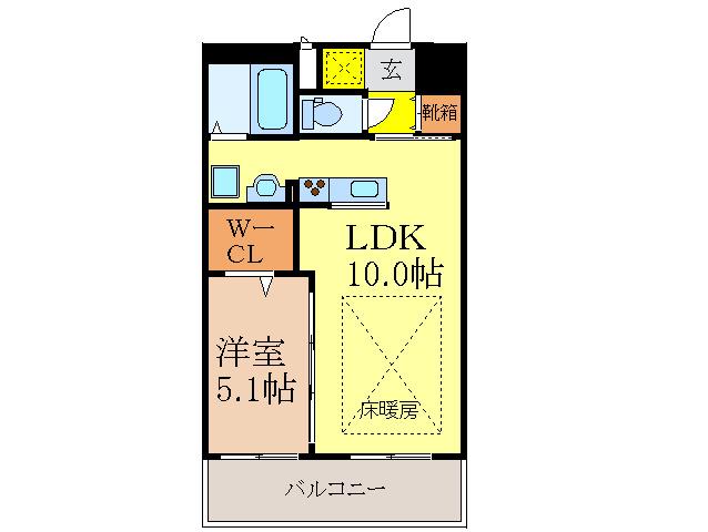 第21関根マンション(1LDK/10階)の間取り写真