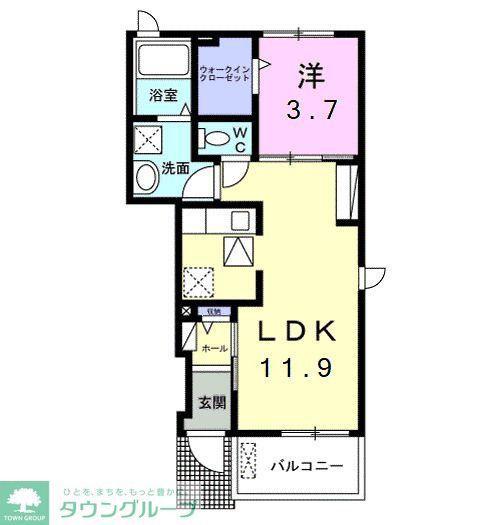 ビオーラ・ブローテ(1LDK/1階)の間取り写真