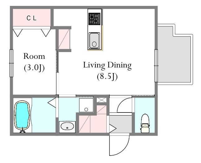 CASA VISTA UEBARU(1LDK/5階)の間取り写真
