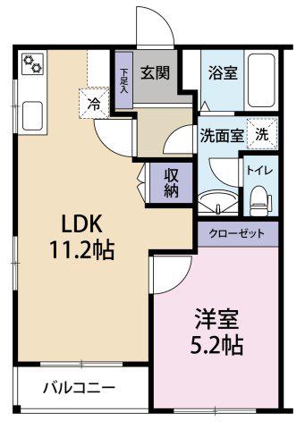 矢口サンハイツ(1LDK/2階)の間取り写真