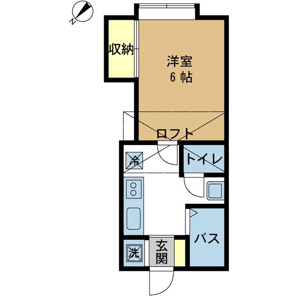 ΑNEXT新潟第9(1K/1階)の間取り写真