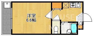 CASA III(1K/2階)の間取り写真
