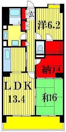 ウイングプラザ(2LDK/1階)の間取り写真