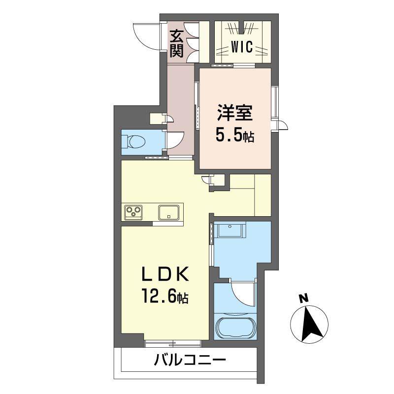 テラス ルミエール(1LDK/3階)の間取り写真