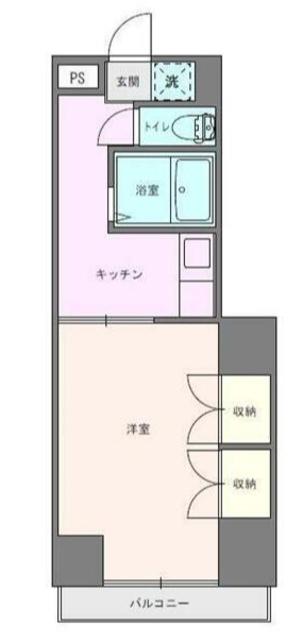 コーポ落合(1K/2階)の間取り写真