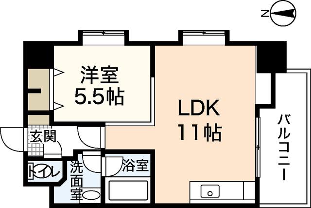 SUNSQUARE FURUICHI(1LDK/7階)の間取り写真