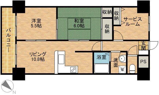 日神パレステージ浜松(2SLDK/2階)の間取り写真