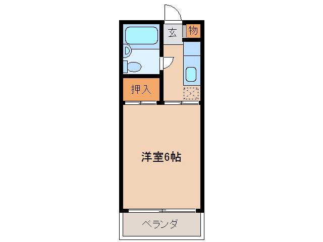 ステラシアつくば(1K/1階)の間取り写真
