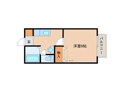 サードAT(1K/2階)の間取り写真