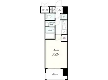 セイワパレス玉造上町台(1K/3階)の間取り写真