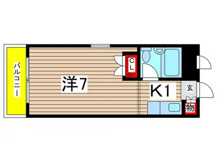サンヒルズ八事(1K/2階)の間取り写真