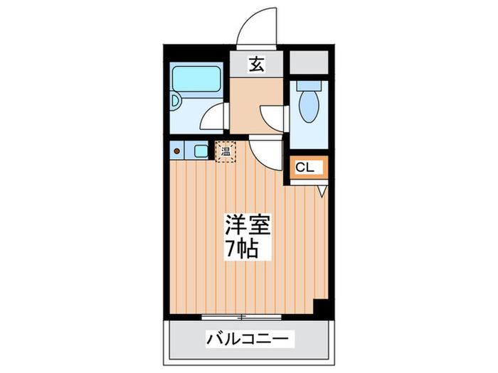 ドーミーオーウエスト(ワンルーム/2階)の間取り写真
