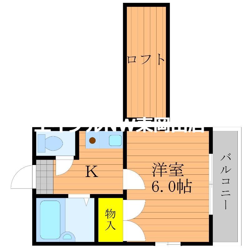 西川原第3レジデンス(1K/1階)の間取り写真