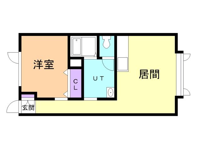 FUGAアルファ(1LDK/2階)の間取り写真