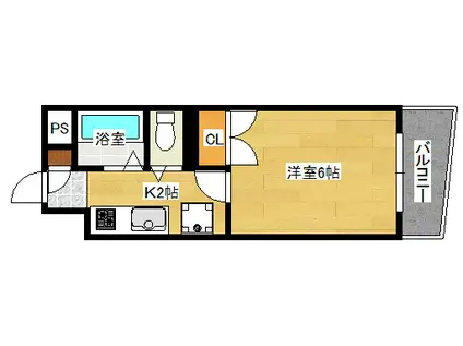 片山ビル10(1K/8階)の間取り写真