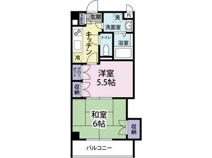 メゾンプリエール(2K/3階)の間取り写真