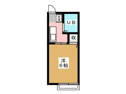 ハイマート高松(1K/2階)の間取り写真