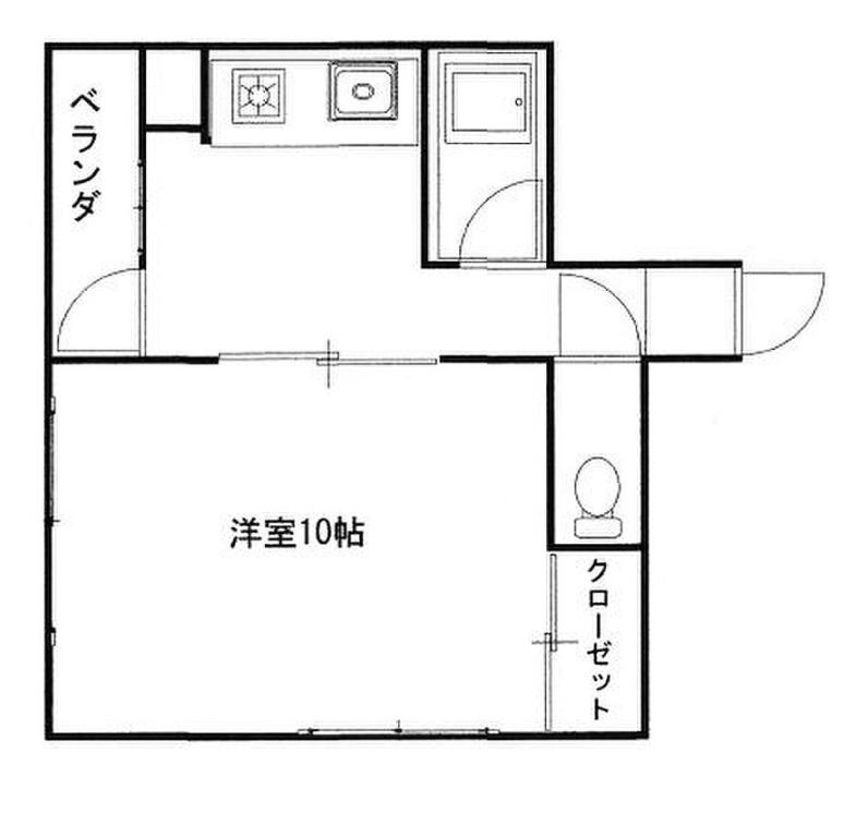 西田産業第5ビル(1K/4階)の間取り写真