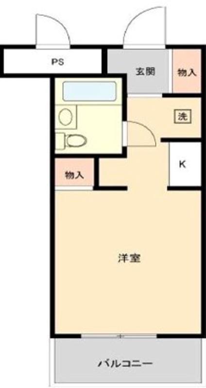 トップ片倉第一(ワンルーム/4階)の間取り写真