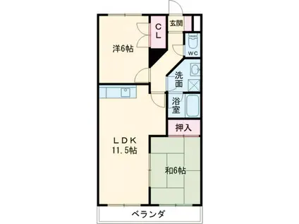 S・FIELD75(2LDK/5階)の間取り写真