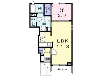 ストロベリーII(1LDK/1階)の間取り写真