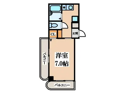 ファーストネット(1K/3階)の間取り写真