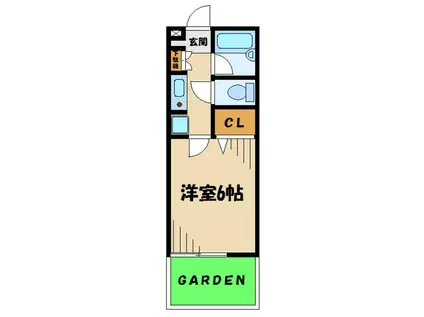 アブニール橋本(1K/1階)の間取り写真