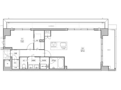 マニフィーク北桜塚(1LDK/4階)の間取り写真