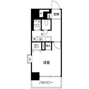 ライオンズマンション名駅西(1K/3階)の間取り写真