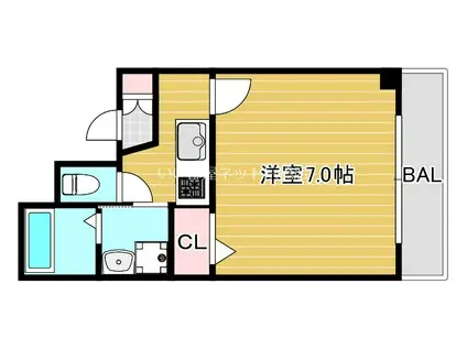 エリジオン伊藤(1K/4階)の間取り写真