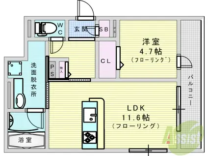 D-RESIDENCE中桜塚(1LDK/2階)の間取り写真