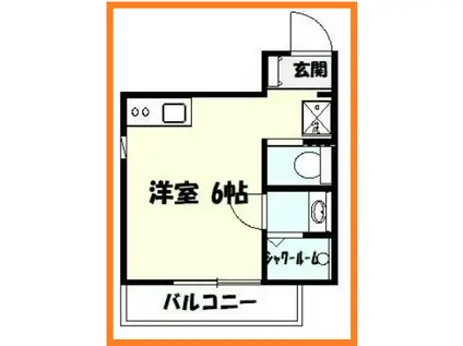 フォルト溝の口(ワンルーム/2階)の間取り写真