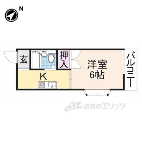 ラセーヌ(1K/2階)の間取り写真