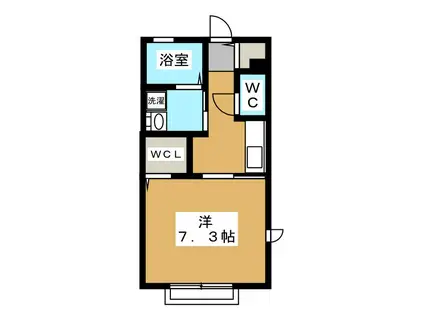 シティハイム蘭(1K/2階)の間取り写真