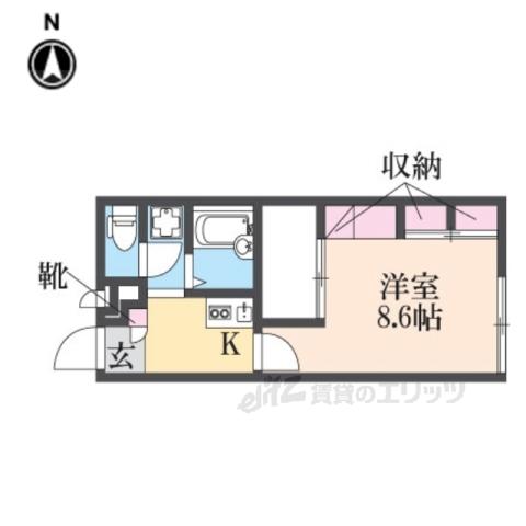 レオパレス辻九第三(1K/1階)の間取り写真
