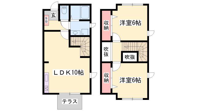 ルミナリエ(2LDK/1階)の間取り写真