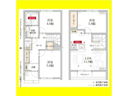 アクアルーチェ駒形(3LDK/1階)の間取り写真