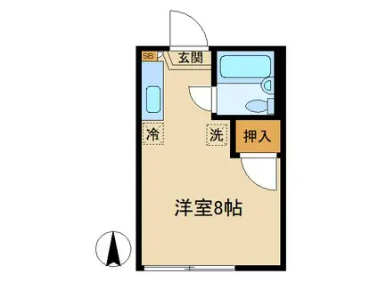 フォーブル東山(ワンルーム/1階)の間取り写真