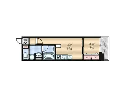 プレサンスロジェ上前津駅前 THE RESIDENCE(1LDK/14階)の間取り写真