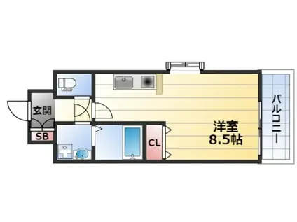 エクセレント上新17(ワンルーム/3階)の間取り写真